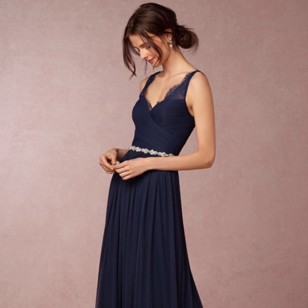 Navy BHLDN Fleur Dress